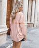 Casual V Neck Button Long Sleeves Solid Chiffon Blouse Top