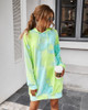 Fashion Tie Dye Casual Crewneck Sweatshirt Pocket Pullover s Long Sleeve Hoodie