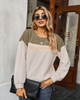 Color Block Round Neck Tunic Tops Casual Long Sleeve Shirt Blouse Color Block Round Neck Tunic Tops Casual Long Sleeve Shirt Blouse