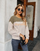 Color Block Round Neck Tunic Tops Casual Long Sleeve Shirt Blouse Color Block Round Neck Tunic Tops Casual Long Sleeve Shirt Blouse