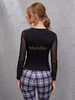Sheer Mesh Slim Fit Top Long Sleeve See Through Tee Blouse