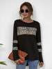 Leopard Print Color Block T Shirt Casual Long Sleeve Crew Neck Loose Blouse Leopard Print Color Block T Shirt Casual Long Sleeve Crew Neck Loose Blouse