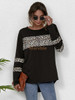 Leopard Print Color Block T Shirt Casual Long Sleeve Crew Neck Loose Blouse Leopard Print Color Block T Shirt Casual Long Sleeve Crew Neck Loose Blouse