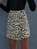 Casual Leopard Print A-Line Mini Short Skirt