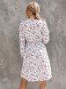 Casual Floral V Neck Long Sleeve Midi Chiffon Dress Casual Floral V Neck Long Sleeve Midi Chiffon Dress