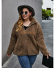 Casual Fleece Fuzzy Faux Shearling Fluffy Jackets Winter Coat