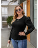 Plus Size Puffy Shirts Long Sleeve Swing Top Blouse Plus Size Puffy Shirts Long Sleeve Swing Top Blouse