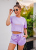 Short Sleeve Tops with Shorts Lounge Set Casual Two-Piece Sleepwear Pj Sets