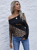 Cold Shoulder Long Sleeve Tunic Tops Fall Casual Leopard Print Sexy Blouse Cold Shoulder Long Sleeve Tunic Tops Fall Casual Leopard Print Sexy Blouse