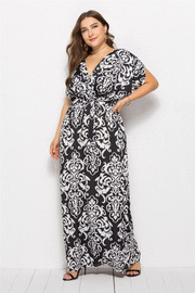 Summer Sexy Printed Women's Fashion Plus Size National Style Dress