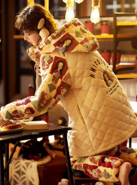 Shop 2021 Three-Layer Cotton Padded Warm Coral Fleece Two-Piece Pajamas Under 74 Shop 2021 Three-Layer Cotton Padded Warm Coral Fleece Two-Piece Pajamas Under 74