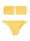 Ladder Cut Bandeau Smocked Bikini Set Swimwear Ladder Cut Bandeau Smocked Bikini Set Swimwear