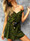 Shop Sexy Green V-Neck Button Women Leopard Sleeveless Dress Under  12