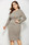 Shop Plus Size Buttons Fashion Round Neck Long-Sleeved Solid Color Dress Under 25