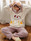 Shop 2021 Purple Music Pig Coral Velvet Pajamas Thicken Warm Cationic Sleepwear Under 43
