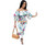 Printed One-Shoulder Lantern Sleeve Trousers Jumpsuit