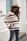 Striped Colorblock Sweater With Flared Sleeves Pullover