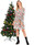 Jingling Bell Women Long Sleeve Pullover Swing Flared A Line Xmas Midi Dress