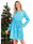 Women Snowflake Long Sleeve Pullover Swing Flared A Line Xmas Midi Dress
