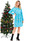 Women Snowflake Long Sleeve Pullover Swing Flared A Line Xmas Midi Dress