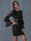 Mesh Long Sleeve Split Hem Bodycon Mini Dress