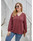 Plus Size Tunic Tops Waffle Knit Shirts Long Sleeve V Neck Pullover