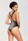 lunge V Neck One Piece Ruched Swimsuit Retro Bikini