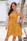 Yellow Straps Summer Beach Floral Flared Swing Dress Casual Fit Slit