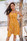 Yellow Straps Summer Beach Floral Flared Swing Dress Casual Fit Slit