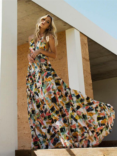 Shop 2020 New Floral-Print Deep Sexy V-Neck Backless Bohemia Maxi Dress Under 29 Shop 2020 New Floral-Print Deep Sexy V-Neck Backless Bohemia Maxi Dress Under 29