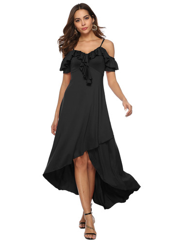 Shop Cheap 2020 Irregular Strapless Strap Dress Slim Banquet Evening Dress Long Skirt