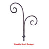 Aaron Contemporary  double scroll finial