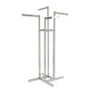 4-Way Clothing Rack w/ Straight Arms - Rectangular Tubing