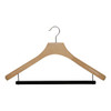 Deluxe Wooden Suit Hanger with Non-Slip Pant Bar (Box of 24)