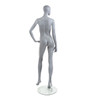 Female Mannequin Left Hand on Hip, Left Leg Forward Slate Grey