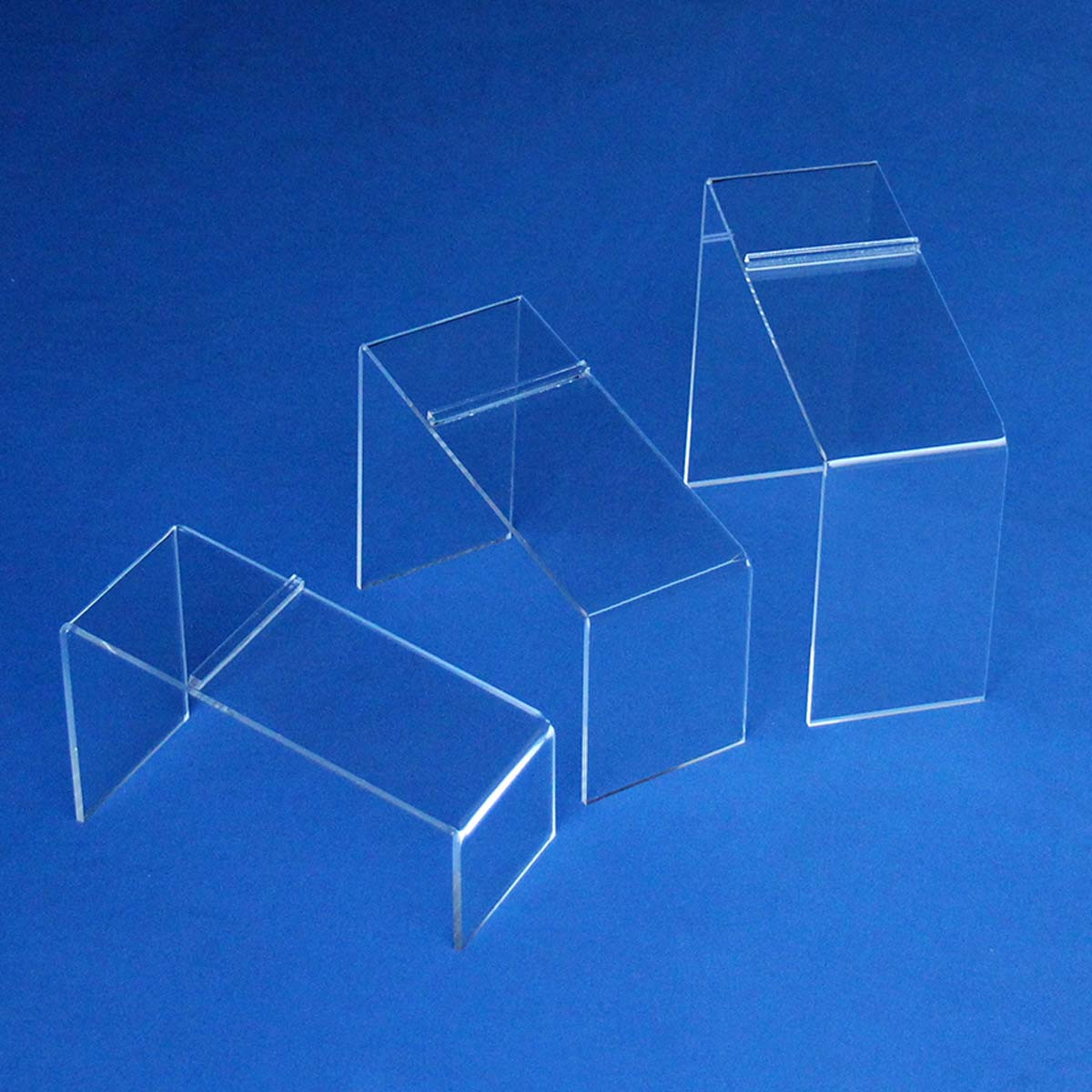 Acrylic Slanted Shoe Risers (Set of 3) The Fixture Zone