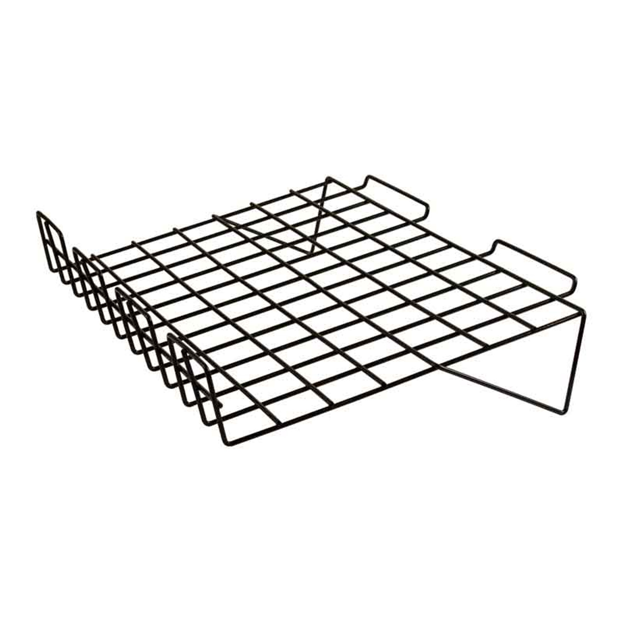 Slatwall 221/2in.x 14in. Sloping Wire Shelf Black Box of 6 The