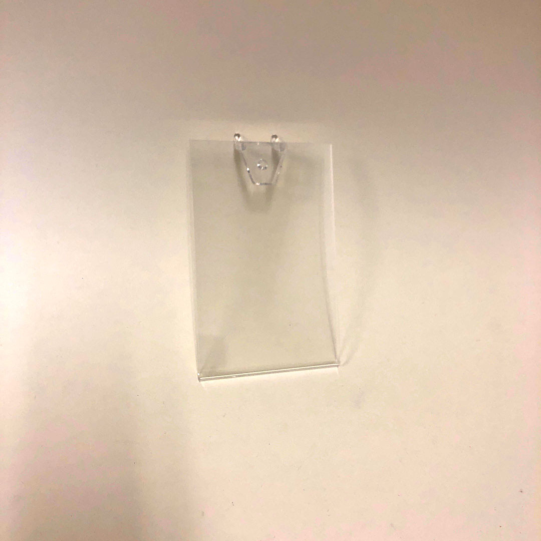 Acrylic Pegboard Sign Holder Verticle 51/2" x 31/2"