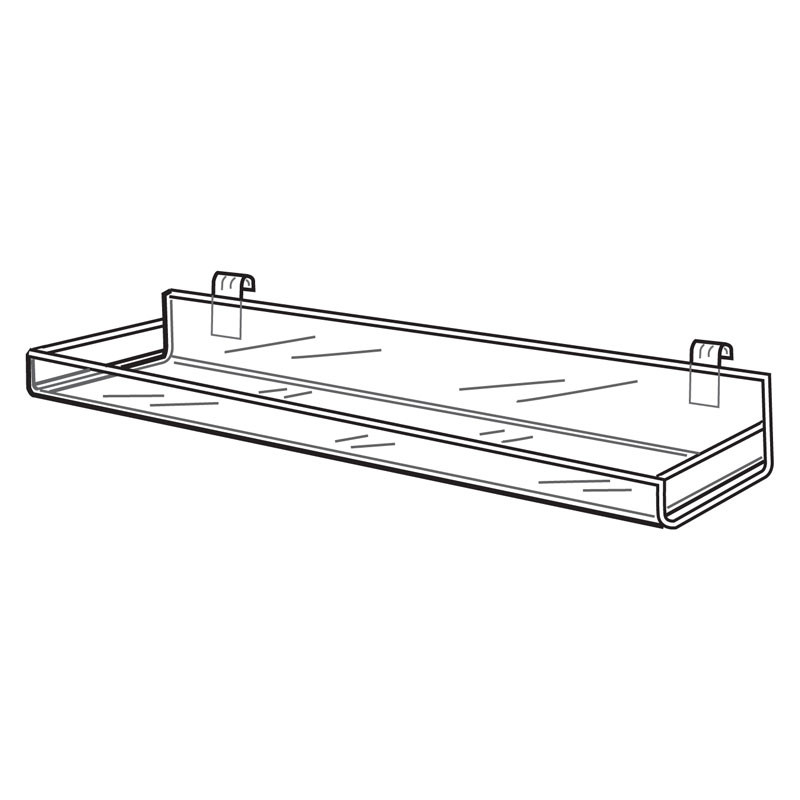 Acrylic Gridwall 233/4in.W Shelf The Fixture Zone