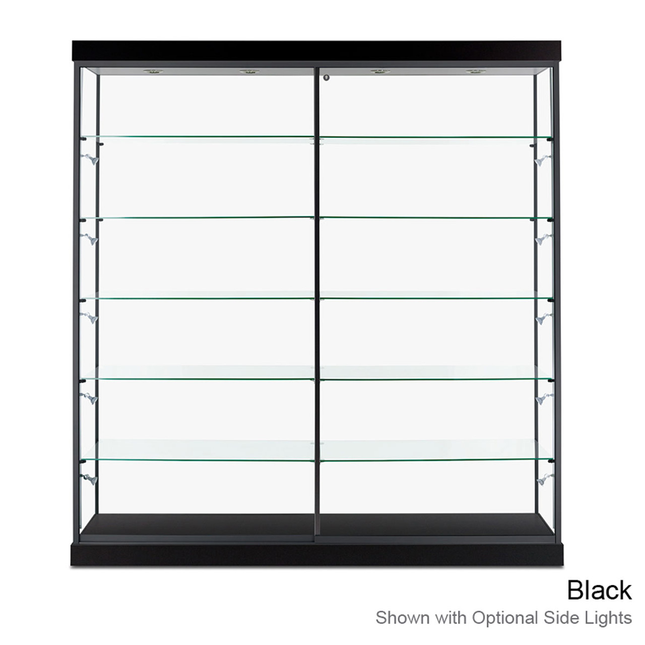 Commercial Display Cases-Rectangular Glass Wall Display Case