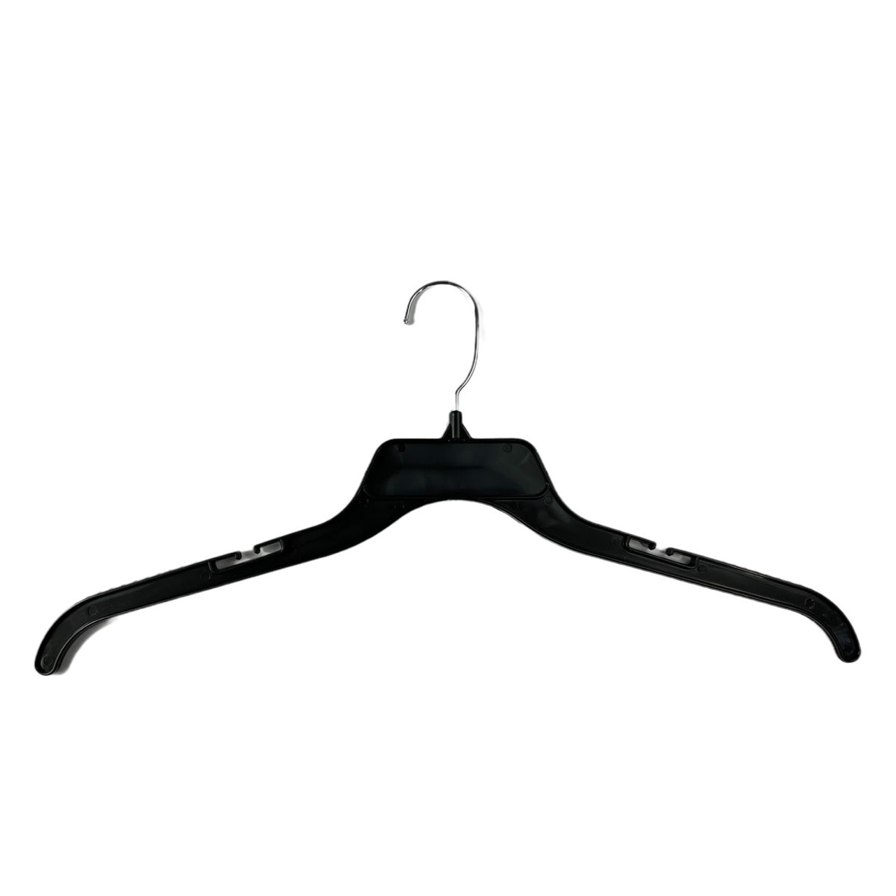 19 Heavy Weight Plastic Dress/Shirt Hanger Black/Black (Box of 100)