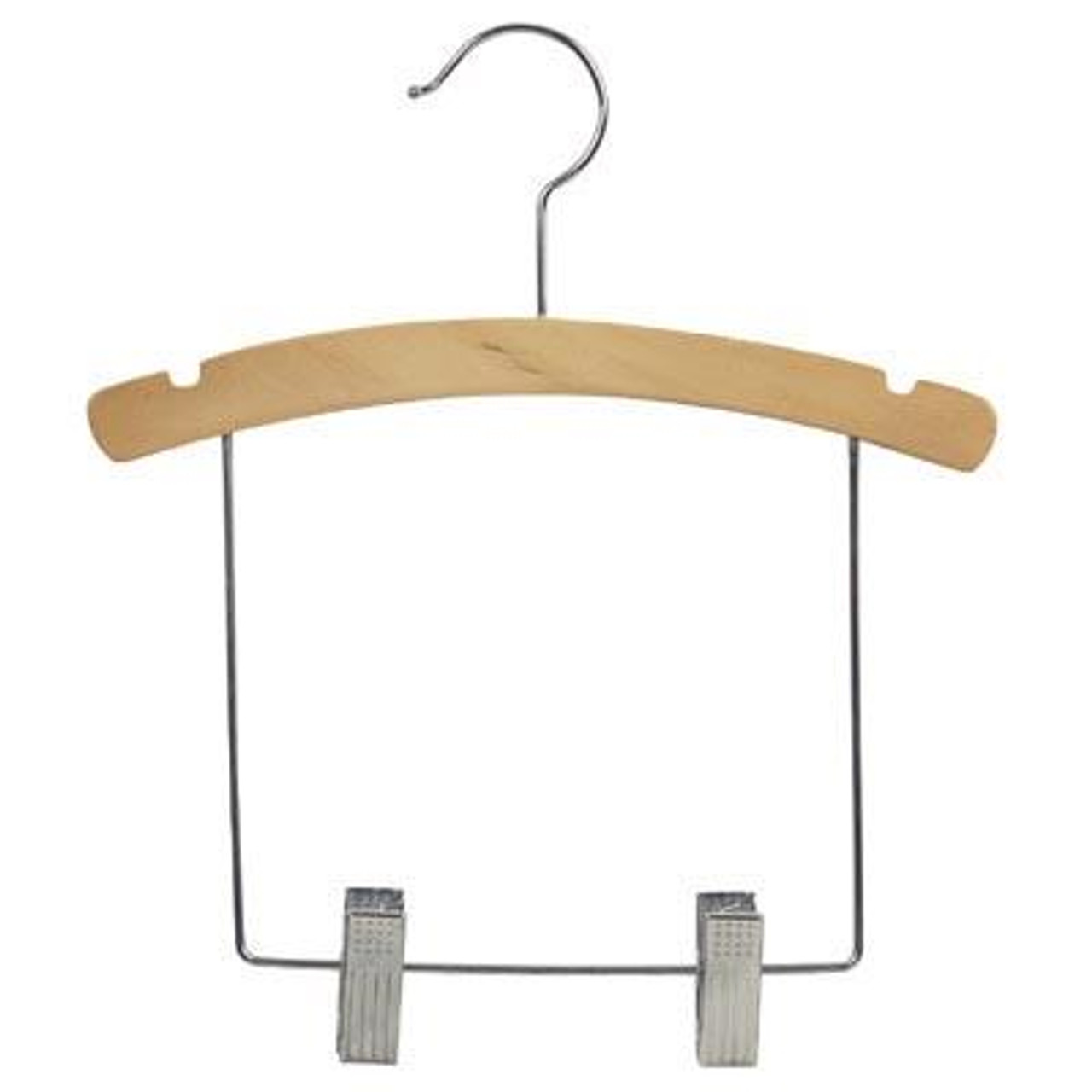 International Hanger Kids Natural Wood Top Hanger (6 X 7/16) Box of 50