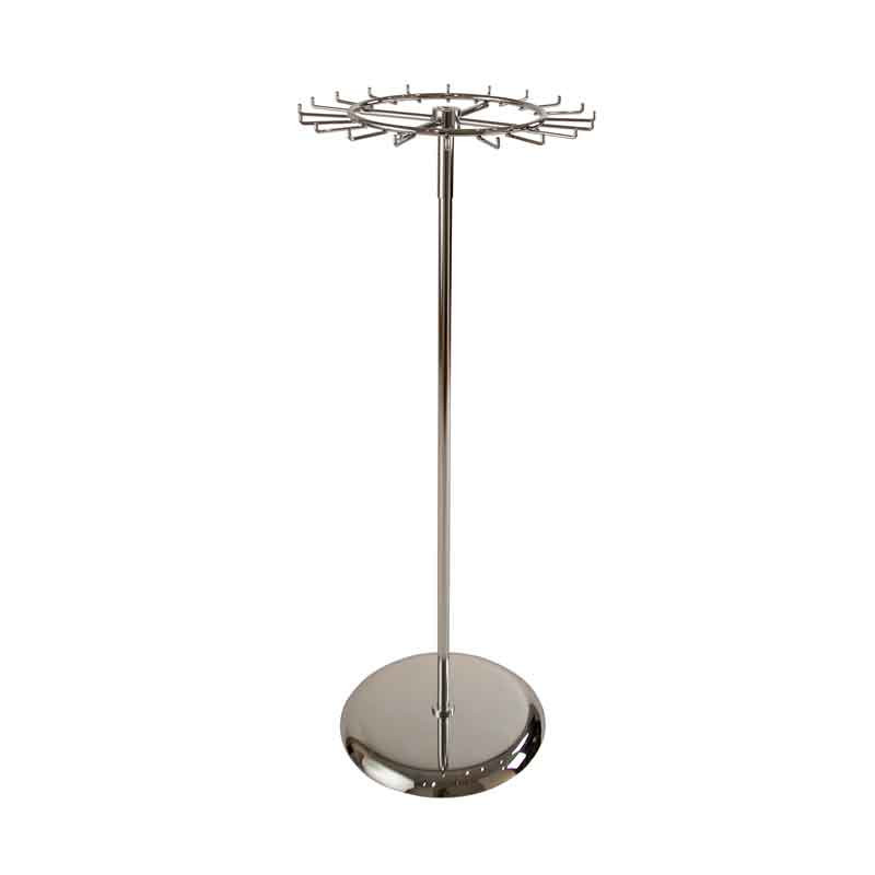 Revolving Belt and Tie Rack w/ Round Tubing 1-Tier