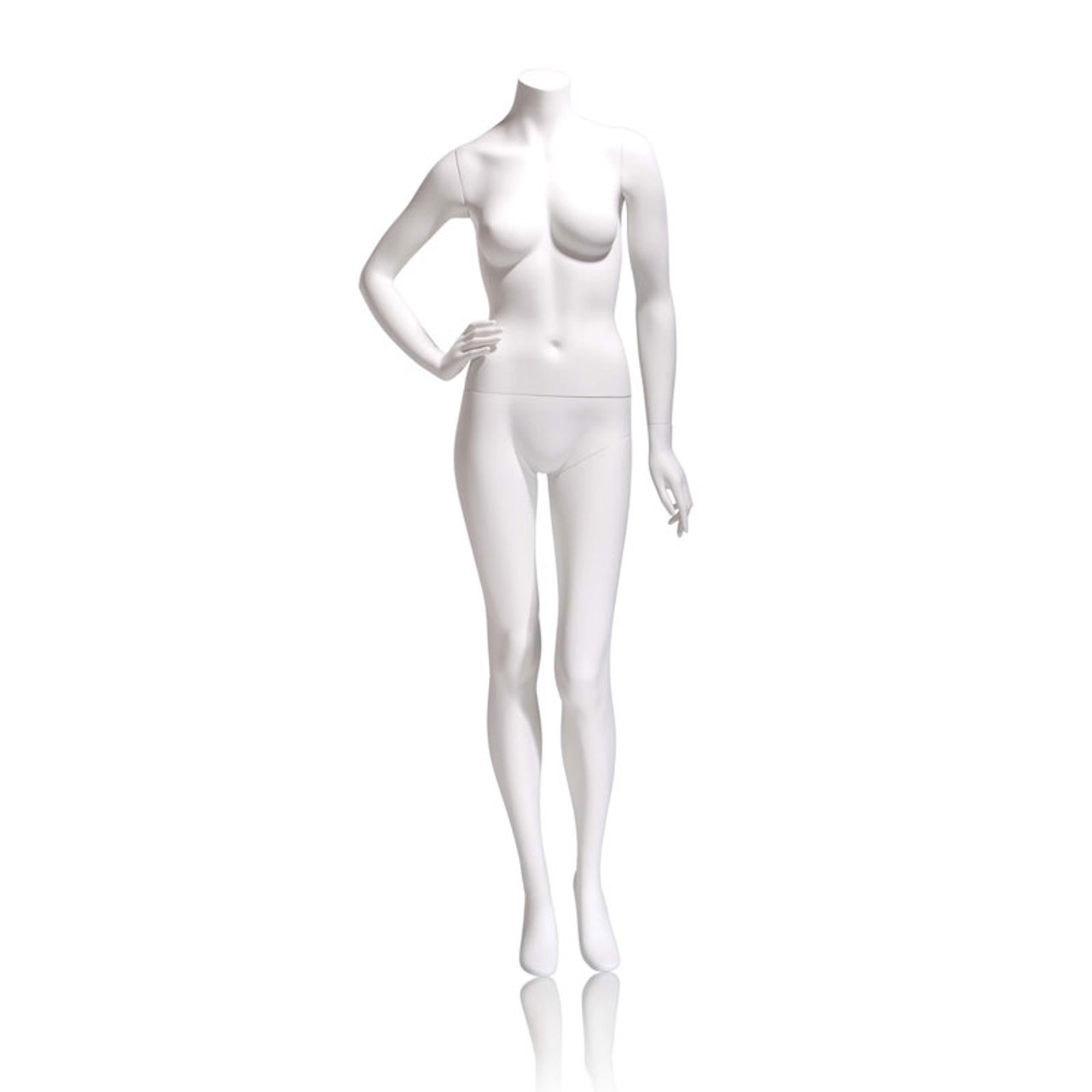 Econoco EVE-2HL Female Mannequin - Headless, Right Hand on Hip, Left Leg Forward