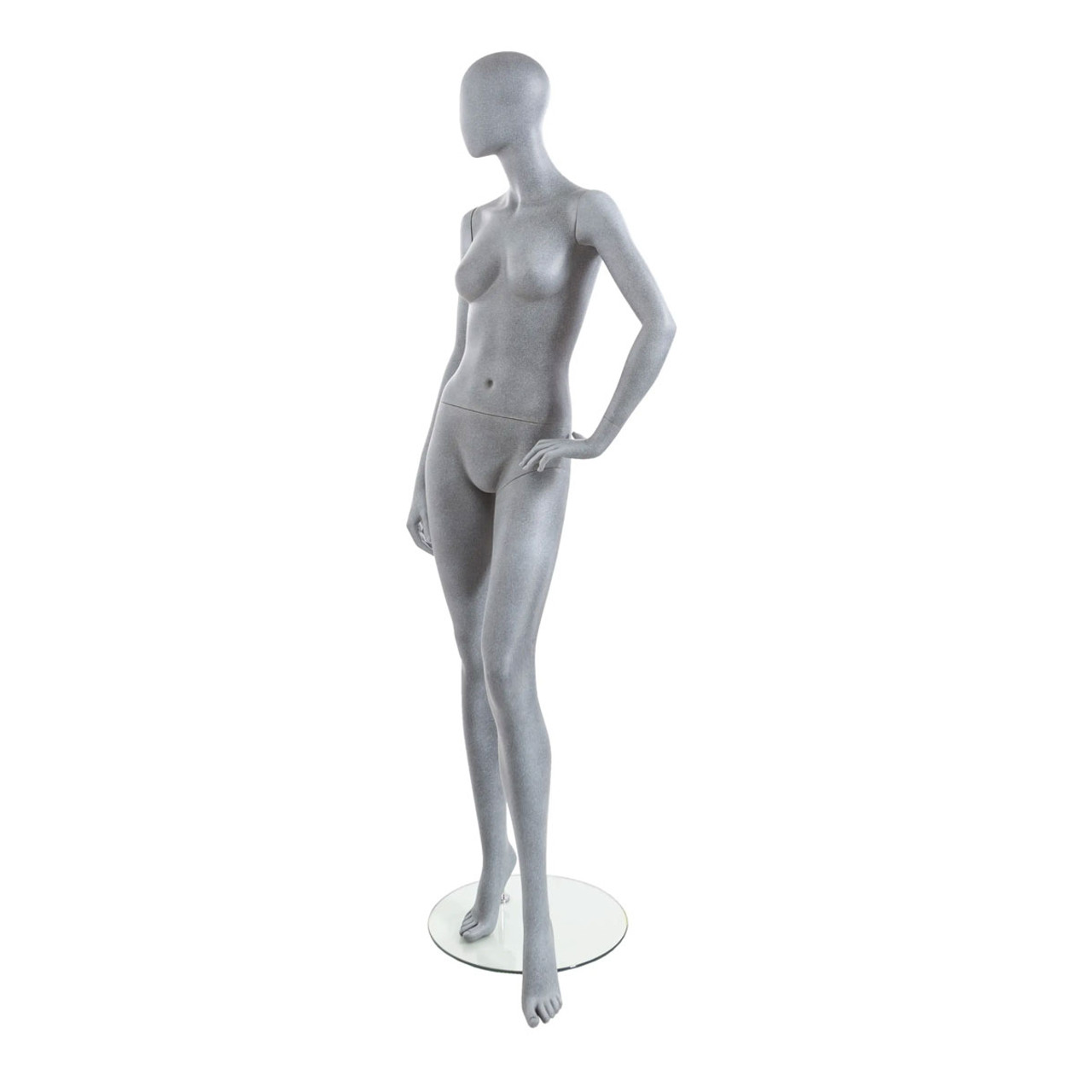 Female Mannequin Left Hand on Hip, Left Leg Forward Slate Grey - The  Fixture Zone