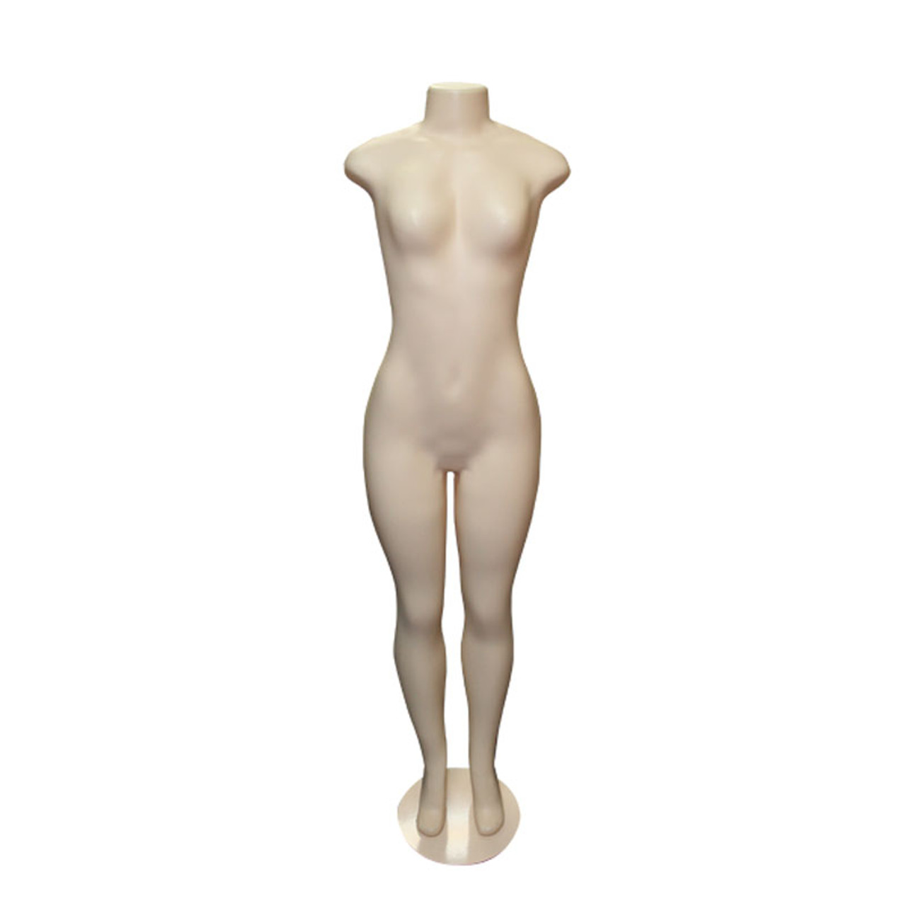 Adult Female Plastic Fleshtone Headless Brazilian Mannequin With Base FF202  