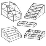 Quick Ship Acrylic Tiered Trays