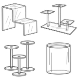 Quick Ship Acrylic Pedestals