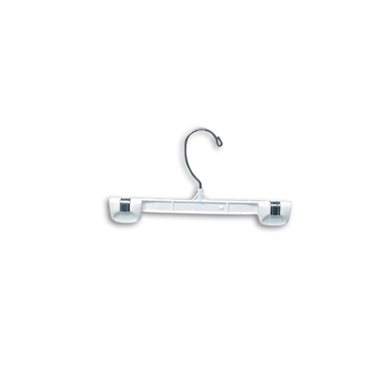 12" Plastic Pant Hanger White (Box of 200) The Fixture Zone