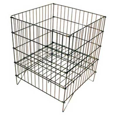 Wire Grid Dump Bin 24 inch Square Black
